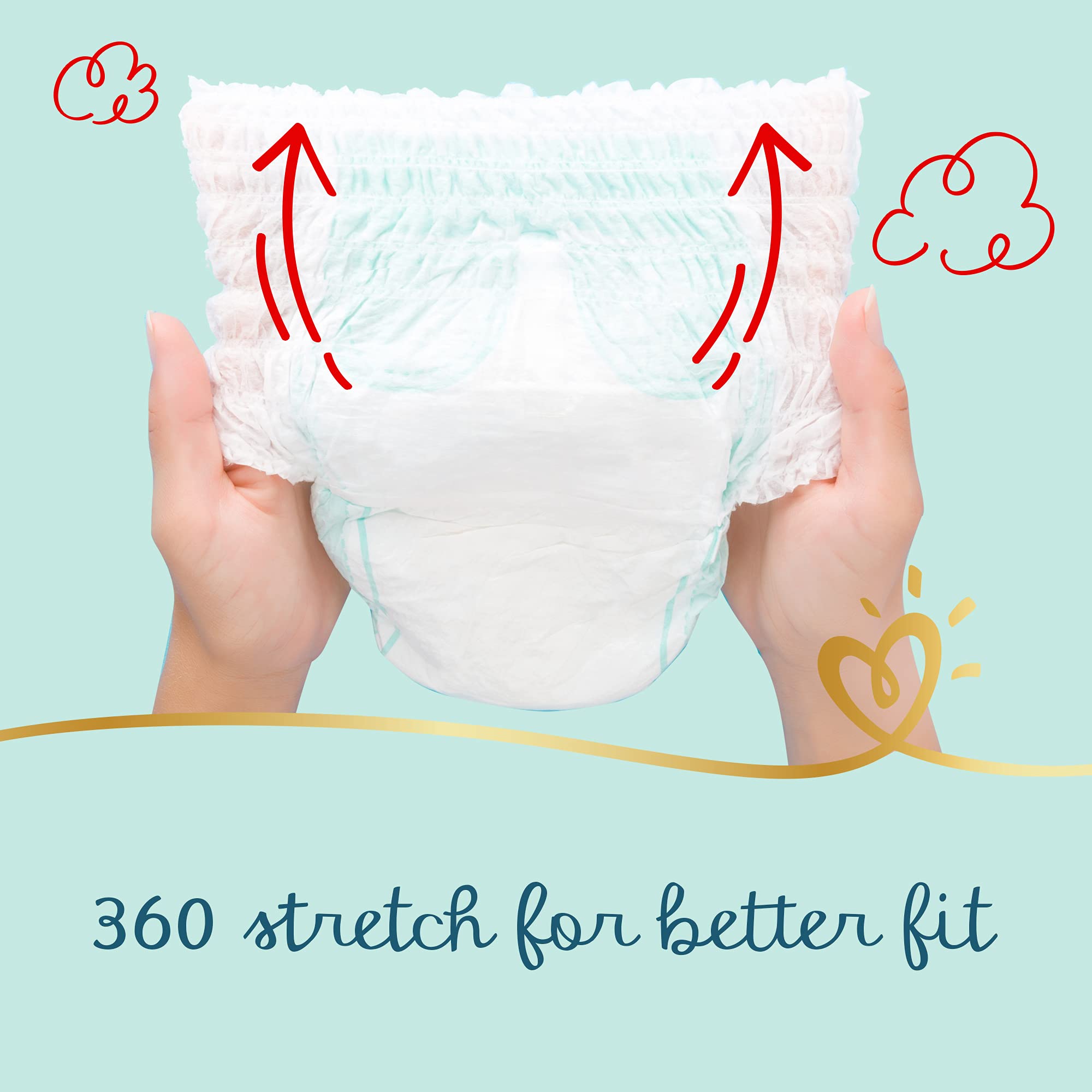 Pampers Premium Care Pants Diapers, Size 5, 12-18Kg, The Softest Diaper With Stretchy Sides For Better Fit, 80 Baby Diapers حفاضات بتصميم سراويل للاطفال للعناية الفائقة من بامبرز - مقاس 5، حجم صغير، 12-18 كغم، عبوة ضخمة مزدوجة، 80 قطعة Pampers Premium Care Pants Diapers, Size 5, 12-18Kg, The Softest Diaper With Stretchy Sides For Better Fit, 80 Baby Diapers حفاضات بتصميم سراويل للاطفال للعناية الفائقة من بامبرز - مقاس 5، حجم صغير، 12-18 كغم، عبوة ضخمة مزدوجة، 80 قطعة